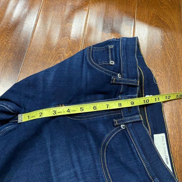 Rag & Bone Bedford Skinny Fit Dark Denim Cotton Blend Jeans Women's Size 26 x 30 - Picture 8 of 11